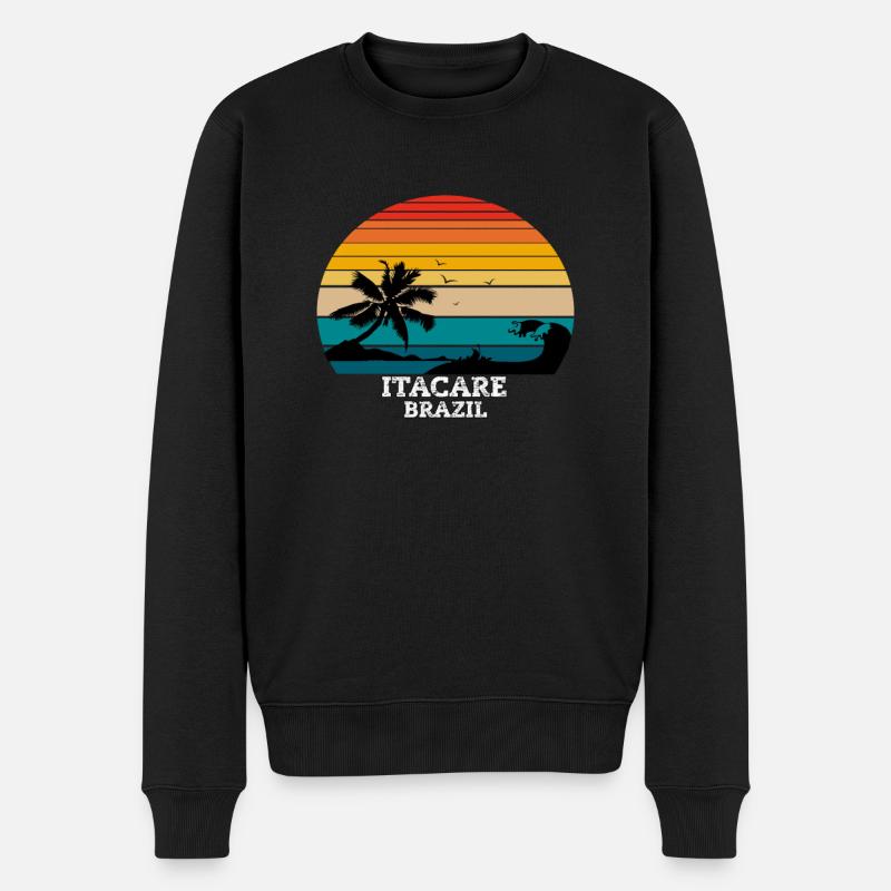 Plage d’Itacaré Bahia - Pull Premium bio Homme - noir