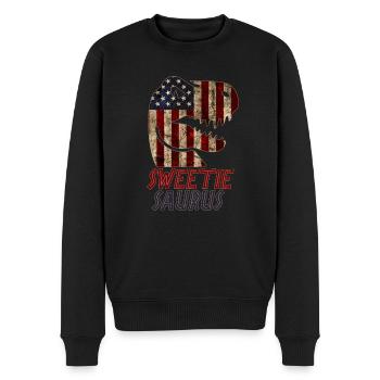 Dinosaure Patriotique - Pull Premium bio Homme - noir - Devant - Nico (187cm)