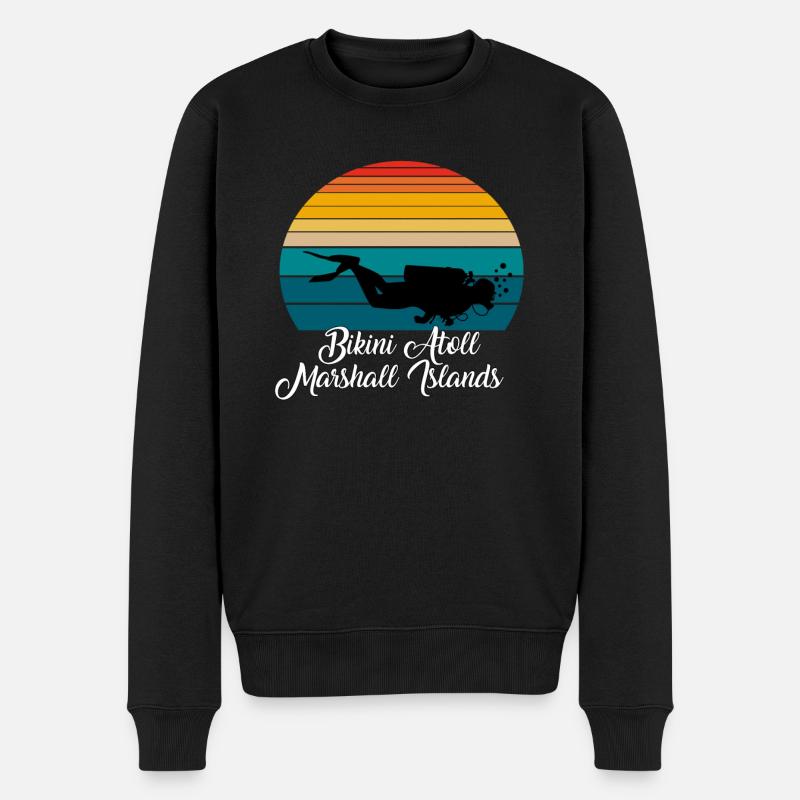 Bikini Atoll Îles Marshall Plongée - Pull Premium bio Homme - noir