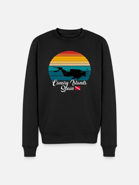 Canary Islands Spain Diving - Men's Premium Organic Jumper - black