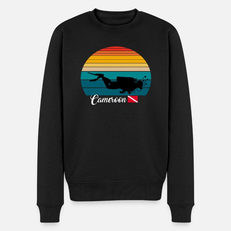 Cameroon Scuba Diving Gift - Männer Premium Bio Pullover - Schwarz