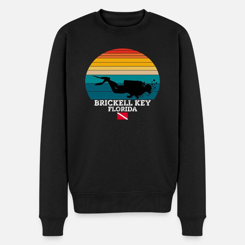 Brickell Key US Island Diving - Männer Premium Bio Pullover - Schwarz