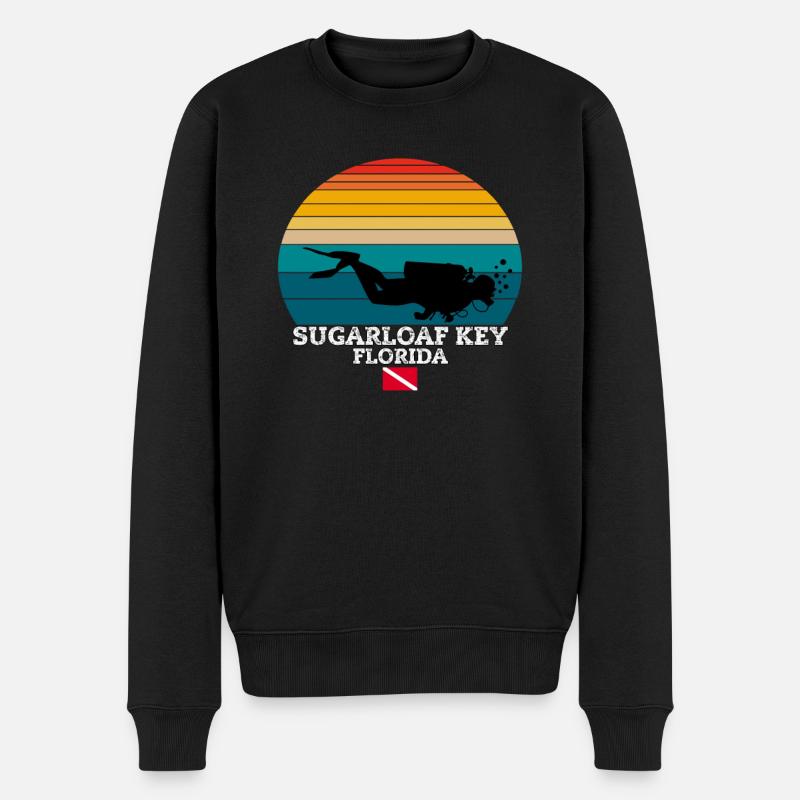 Sugarloaf Key Us Island Plongée - Pull Premium bio Homme - noir
