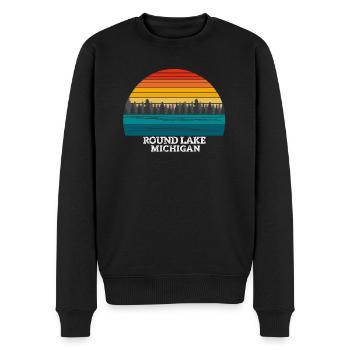Round Lake Michigan - Pull Premium bio Homme - noir - Devant - Nico (187cm)