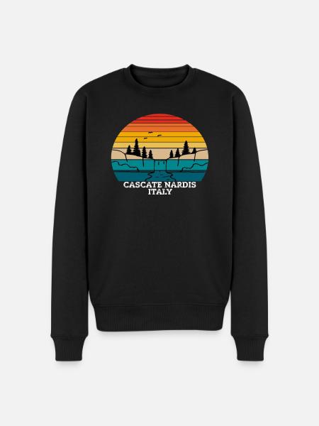 Cascate Nardis Italy - Männer Premium Bio Pullover - Schwarz