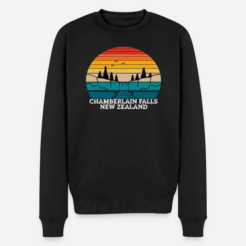 Chamberlain Falls Nouvelle-Zélande - Pull Premium bio Homme - noir