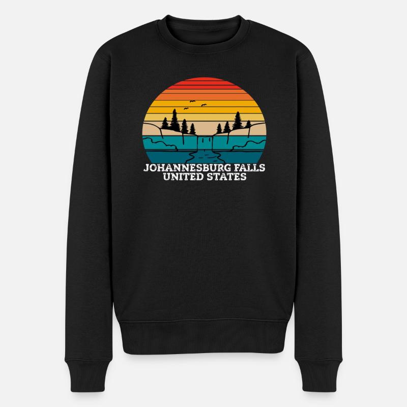 Johannesburg Falls États-Unis - Pull Premium bio Homme - noir