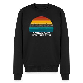 Lac Conway New Hampshire - Pull Premium bio Homme - noir - Devant - Nico (187cm)