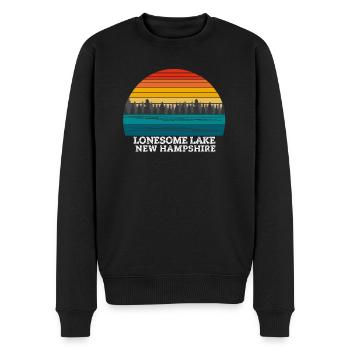 Lac solitaire New Hampshire - Pull Premium bio Homme - noir - Devant - Nico (187cm)