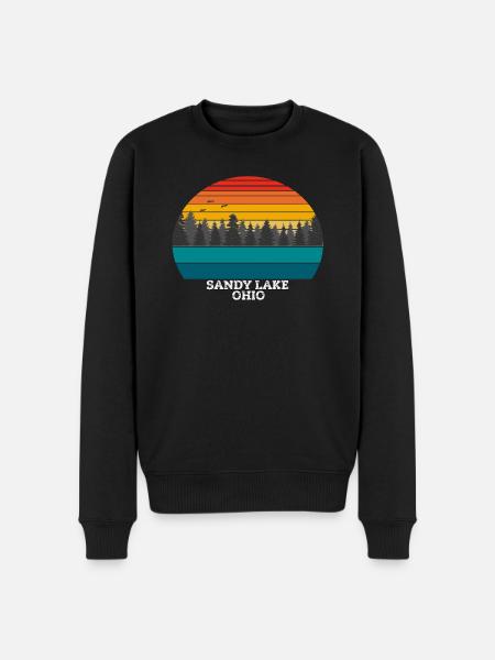 Sandy Lake Ohio - Men's Premium Organic Jumper - black