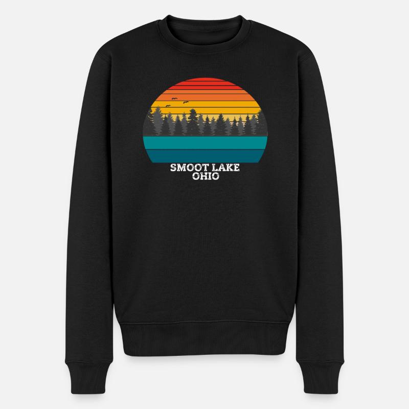 Smoot Lake Ohio - Männer Premium Bio Pullover - Schwarz