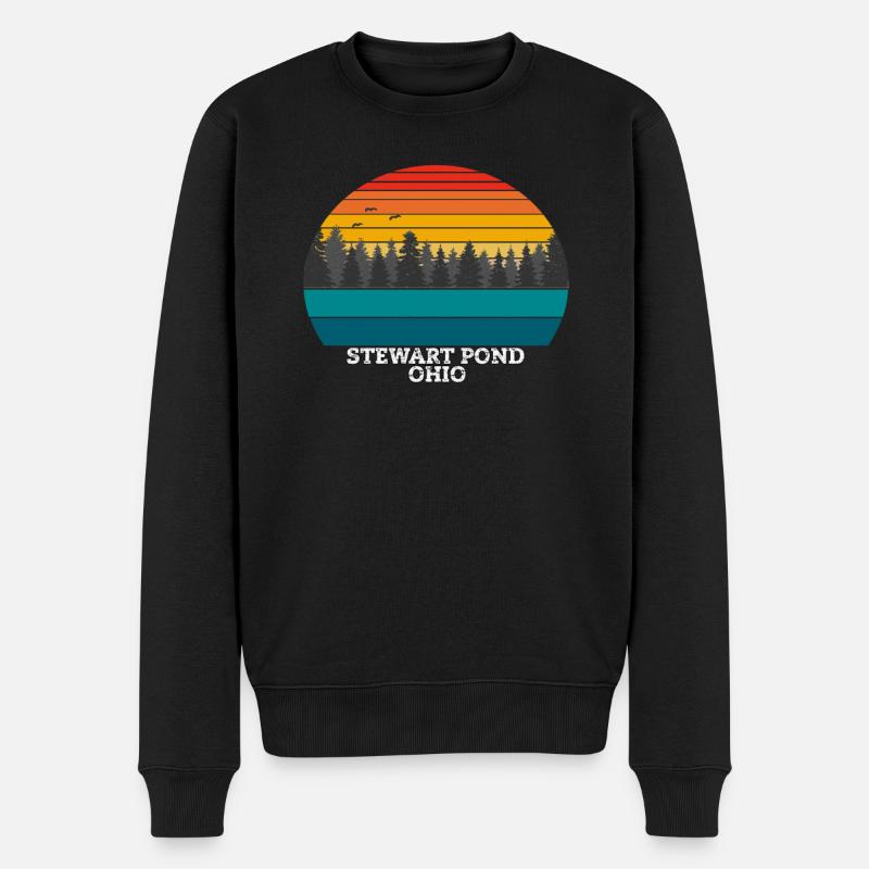 Stewart Pond Ohio - Männer Premium Bio Pullover - Schwarz