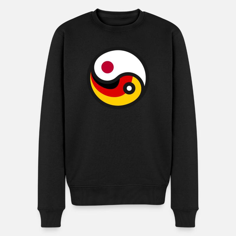 Deutsch-Japanische Freundschaft - Männer Premium Bio Pullover - Schwarz