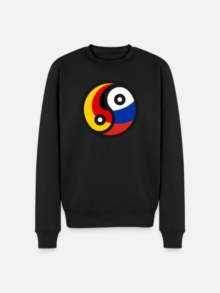 German-Russian friendship - Men's Premium Organic Jumper - black