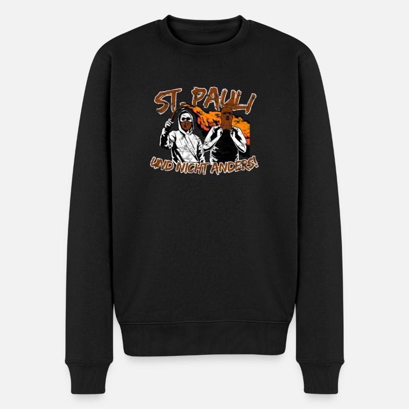 St Pauli und nicht anders UPDATE - Männer Premium Bio Pullover - Schwarz