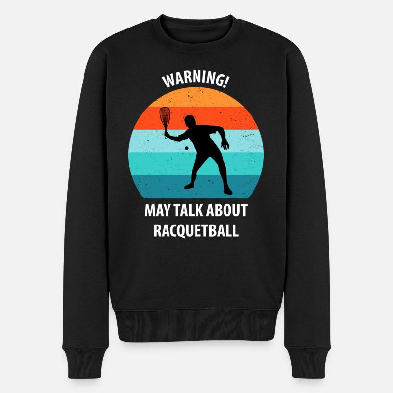 Racqueetball - Männer Premium Bio Pullover - Schwarz