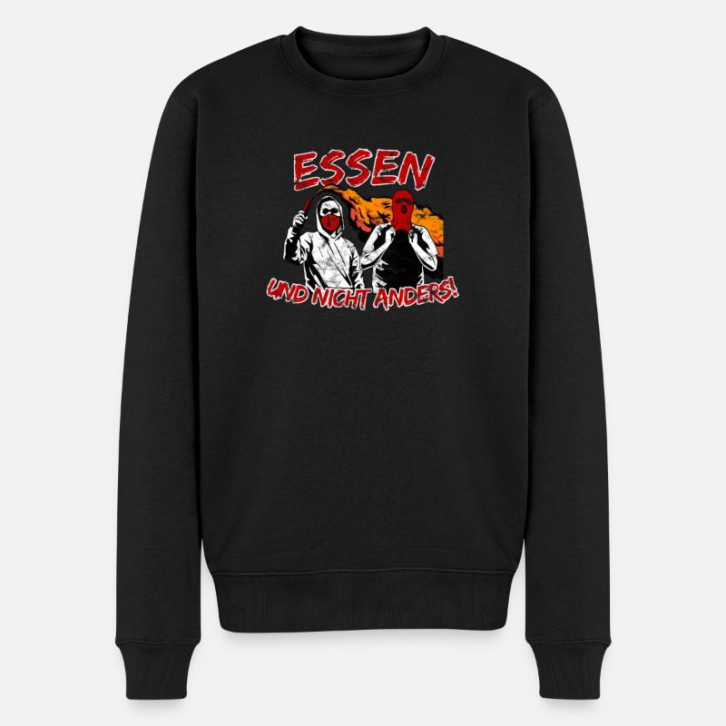 Essen und nicht anders UPDATE - Männer Premium Bio Pullover - Schwarz