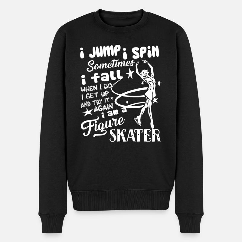 Eiskunstlauf Ich bin ein Eiskunstläufer - Männer Premium Bio Pullover - Schwarz