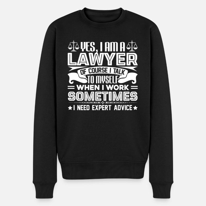 Avocat Je suis avocat - Pull Premium bio Homme - noir