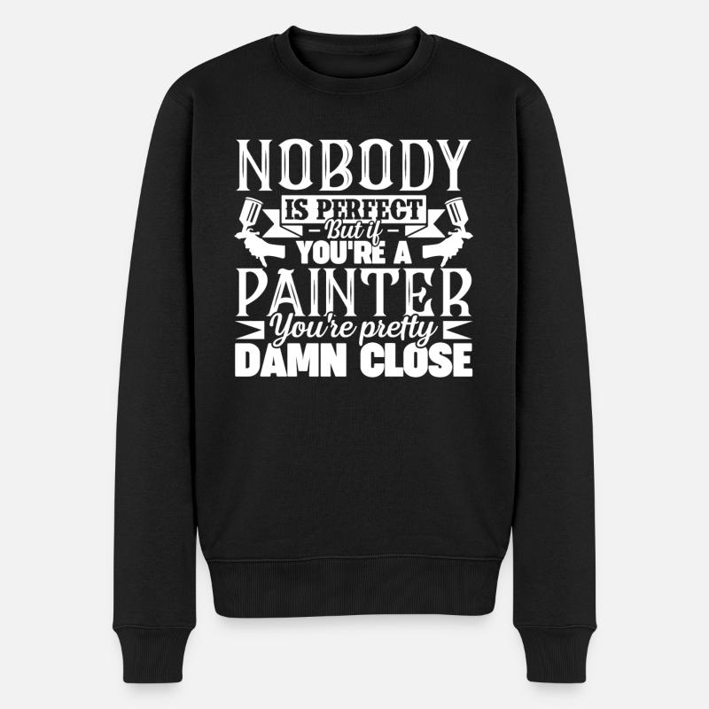Maler Du bist ein Maler - Männer Premium Bio Pullover - Schwarz