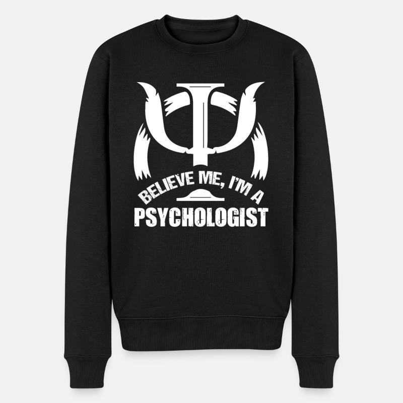 Psychologe Ich bin ein Psychologe - Männer Premium Bio Pullover - Schwarz