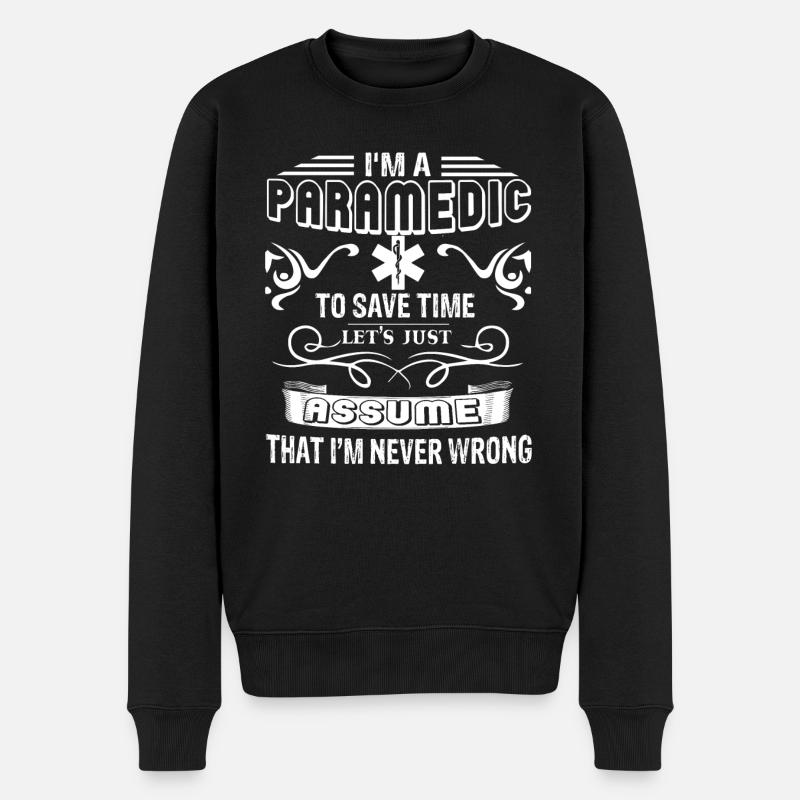 Paramédic paramédical jamais mal - Pull Premium bio Homme - noir