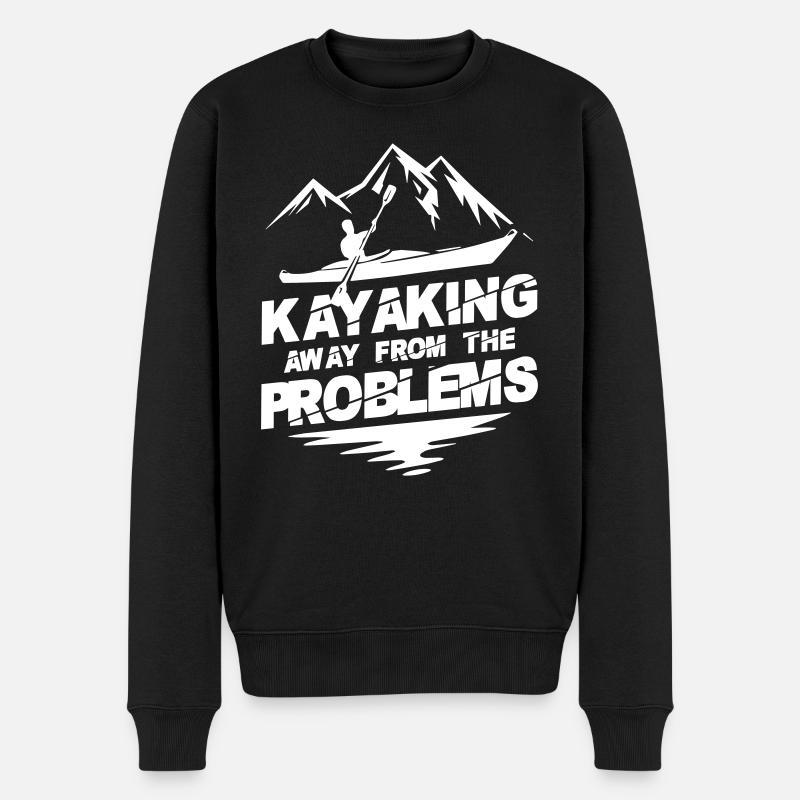 Away From The Problem - Männer Premium Bio Pullover - Schwarz