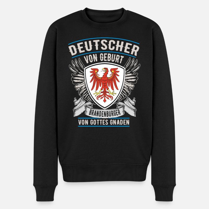 Brandenburger von Gottes Gnaden - Männer Premium Bio Pullover - Schwarz