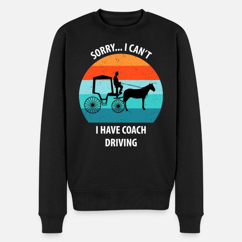 Calèche de cocher Calèche tirée par des chevaux Calèche - Pull Premium bio Homme - noir