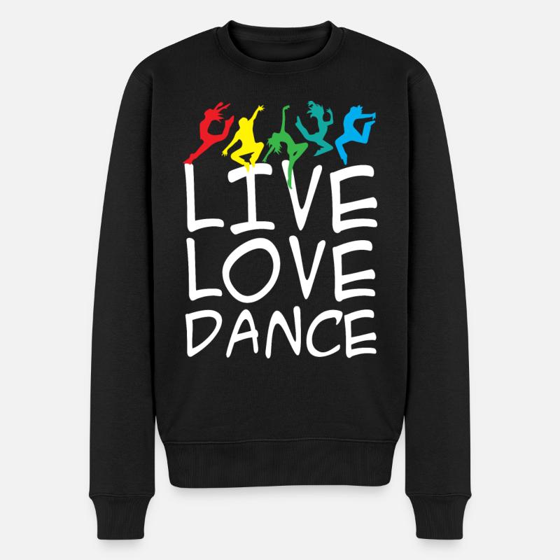 Live Love Dance - Pull Premium bio Homme - noir