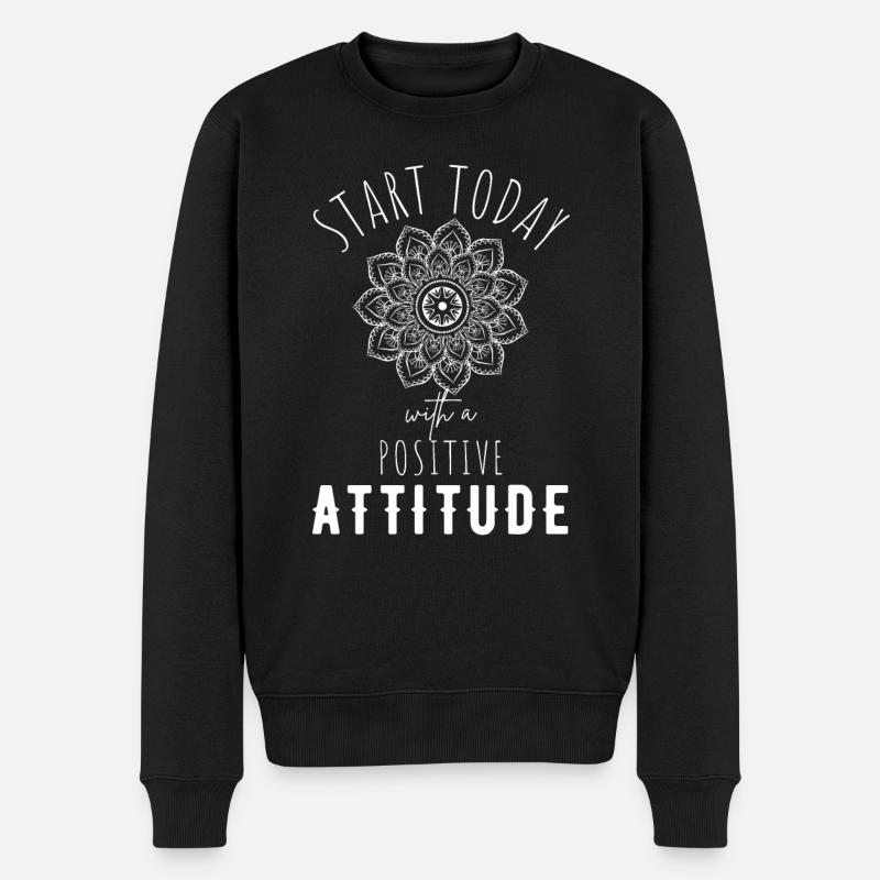 POSITIVE EINSTELLUNG MINDSET Motivation - Pull Premium bio Homme - noir