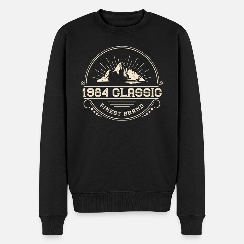 1984 v. Chr. Classic feinste Marke - 1984 Geburtstagsgeschenk - Männer Premium Bio Pullover - Schwarz