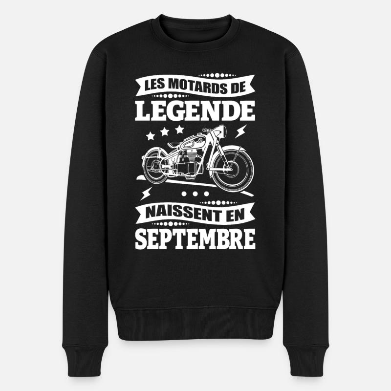ANNIVERSAIRE MOTARD DE SEPTEMBRE - Pull Premium bio Homme - noir