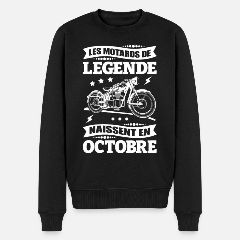 ANNIVERSAIRE MOTARD D'OCTOBRE - Pull Premium bio Homme - noir