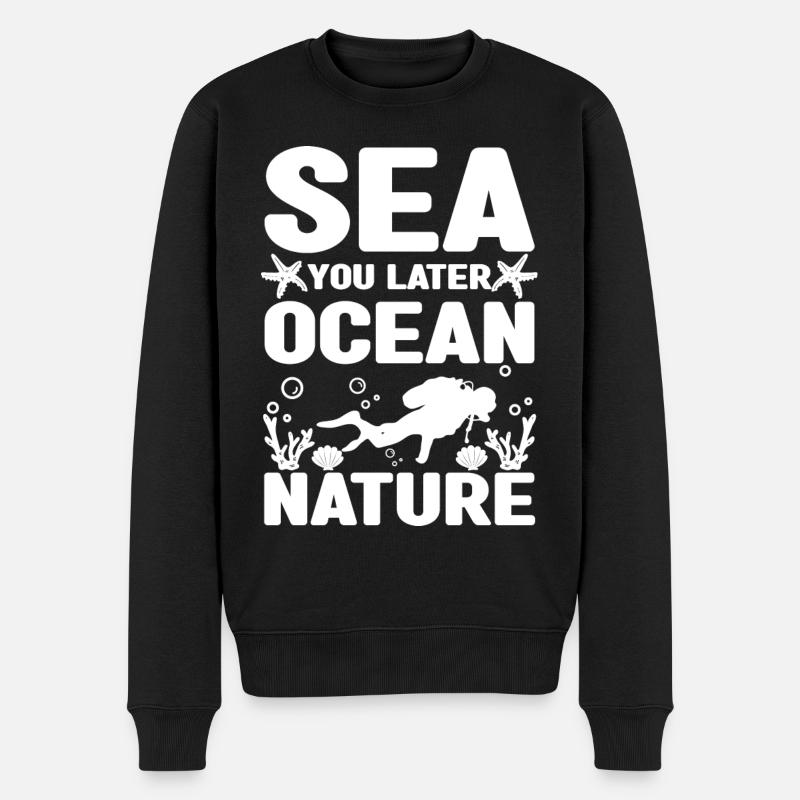 Meeresbiologie Beruf | Meeresbiologe Geschenkidee - Männer Premium Bio Pullover - Schwarz