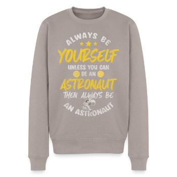 Étoiles spatiales - Pull Premium bio Homme - taupe - Devant - Nico (187cm)