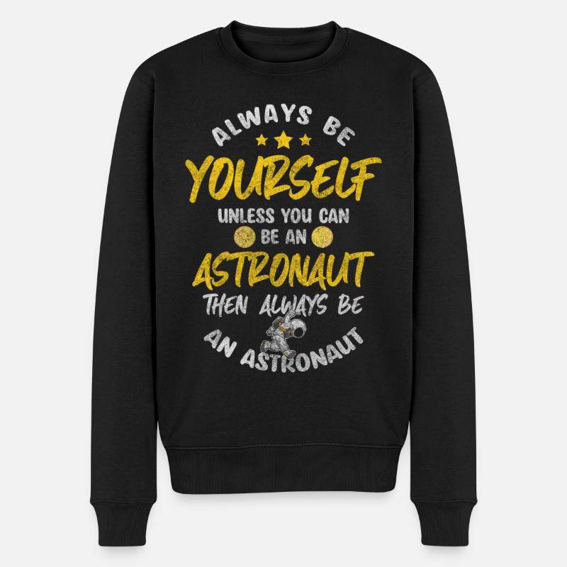 Weltall raumfahrt sterne - Männer Premium Bio Pullover - Schwarz
