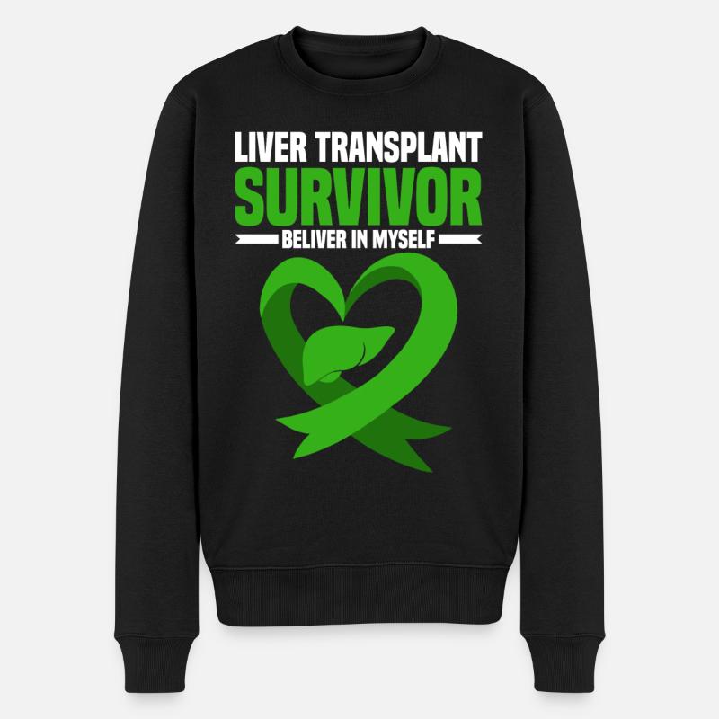 Lebertransplantation - Männer Premium Bio Pullover - Schwarz