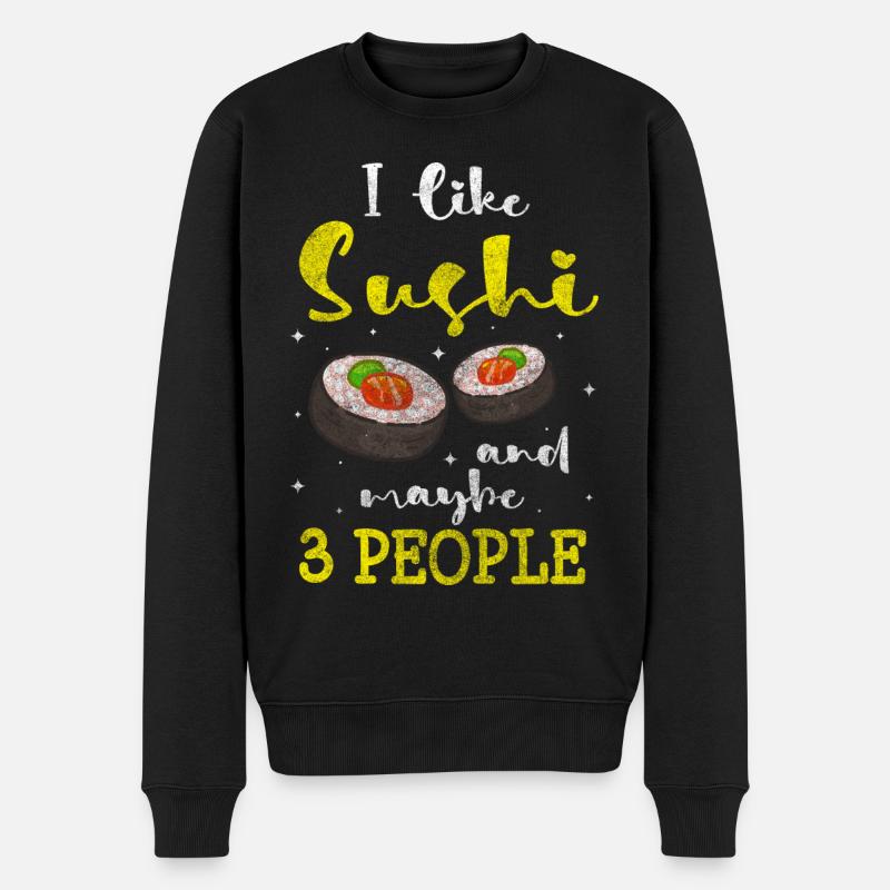 Sushi Viande Kawaii - Pull Premium bio Homme - noir