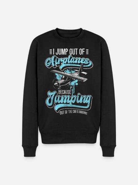 Skydiving Jump Height - Men's Premium Organic Jumper - black