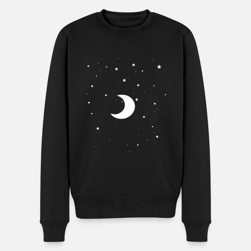 lune et étoiles - Pull Premium bio Homme - noir