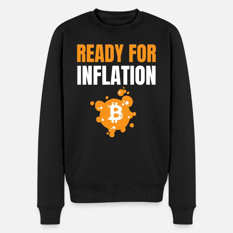 Prêt pour l'hyperinflation | Inflation Bitcoin - Pull Premium bio Homme - noir