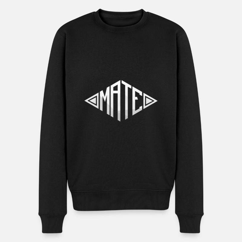 soul mate partner - Männer Premium Bio Pullover - Schwarz