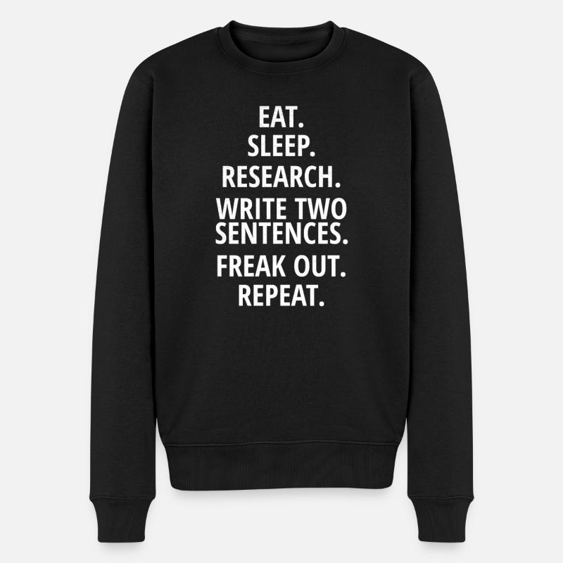 Dissertation Schreiben Doktorarbeit Doktorand - Männer Premium Bio Pullover - Schwarz