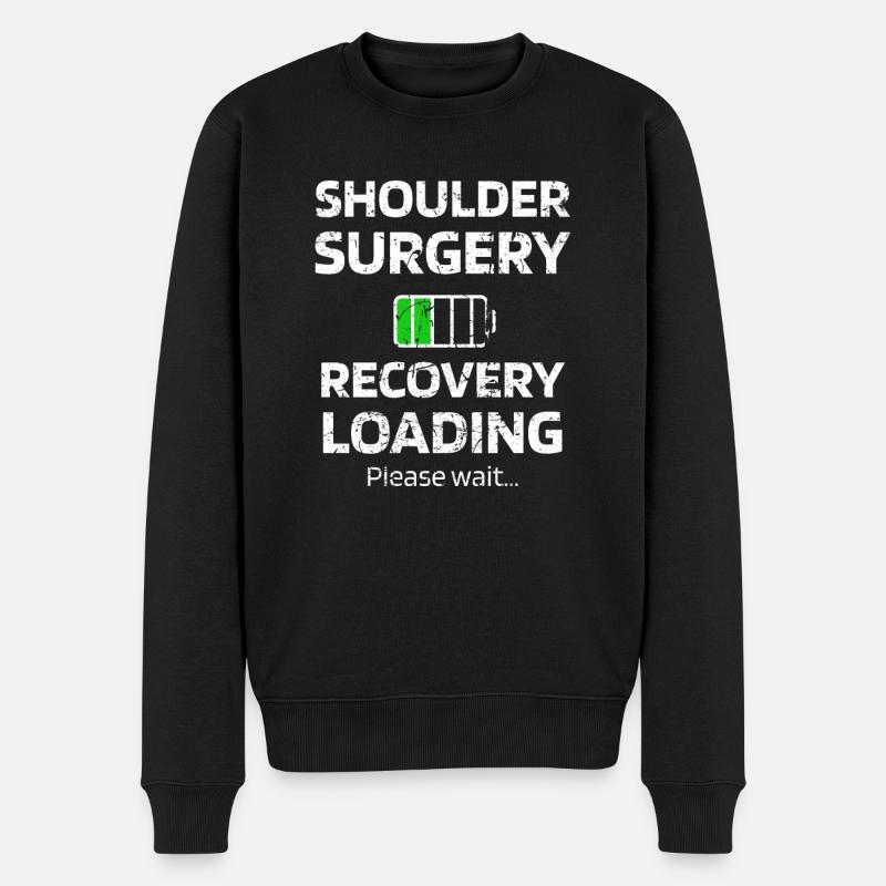 Shoulder surgery shoulder arthroscopy recovery gift - Men's Premium Organic Jumper - black