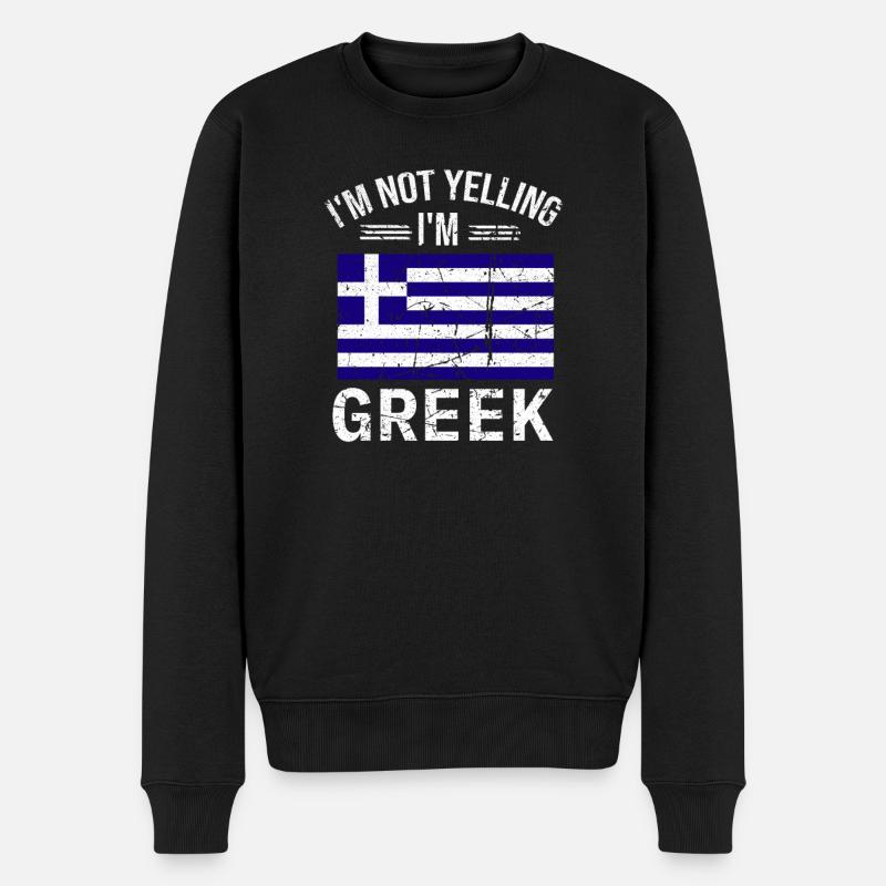 Cadeaux Pour Grecs Hellas Grèce Grec - Pull Premium bio Homme - noir