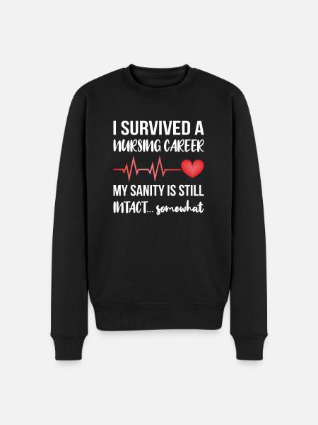 Nurse Retirement Gift Retirement - Men's Premium Organic Jumper - black