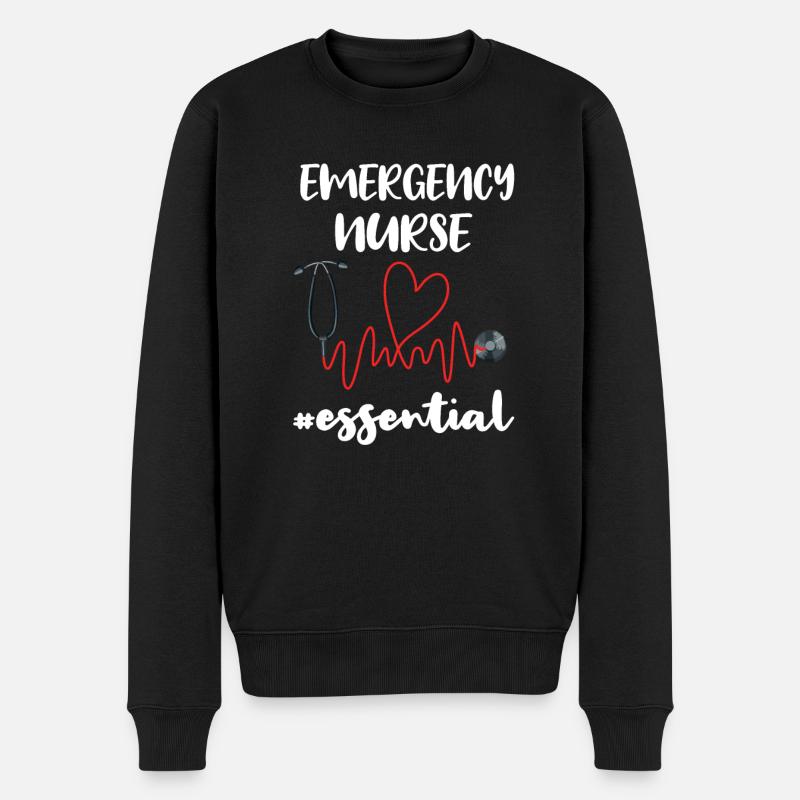 Infirmière infirmière aux urgences - Pull Premium bio Homme - noir