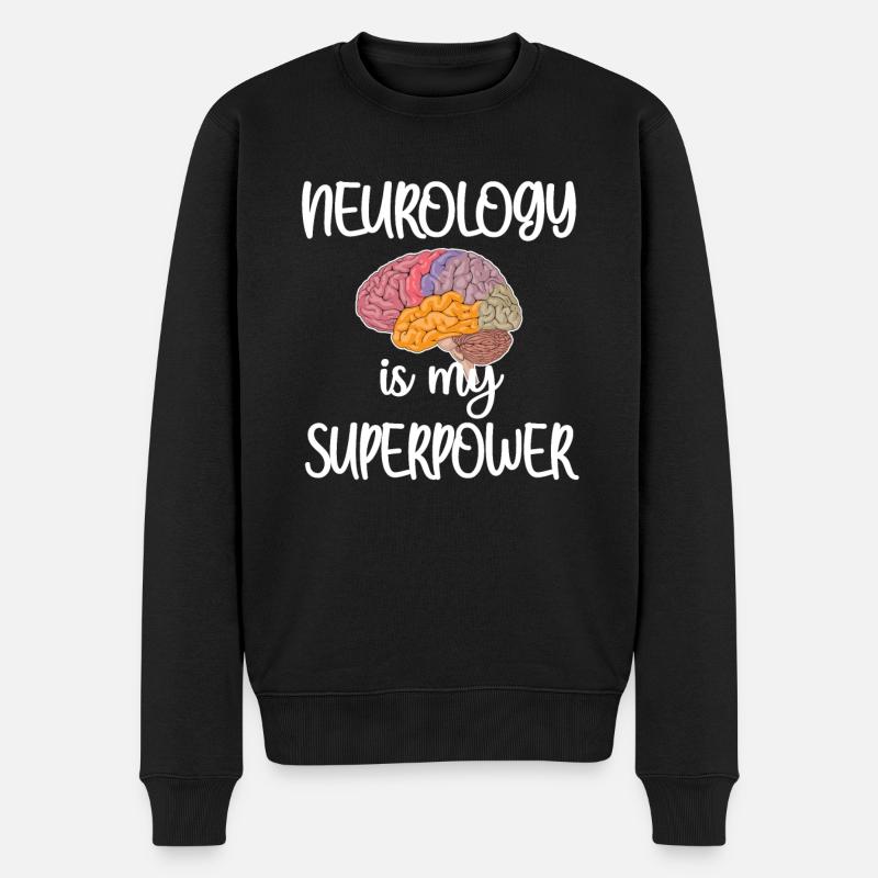 Neurologe Neurologie Student Neuro-Krankenpfleger - Männer Premium Bio Pullover - Schwarz
