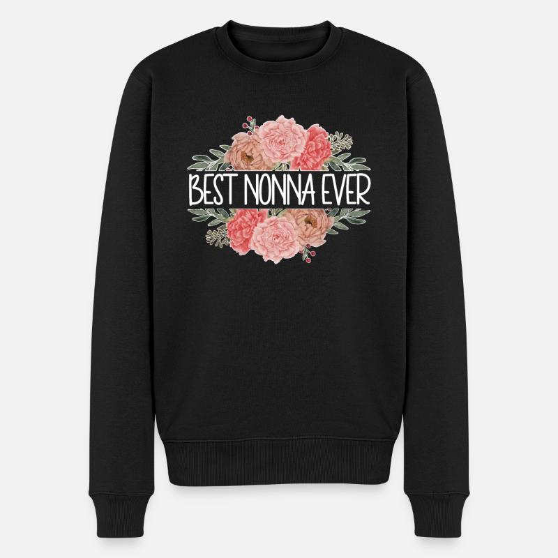 Nonna Oma Muttertag Geschenk Nonna Großmutter - Männer Premium Bio Pullover - Schwarz